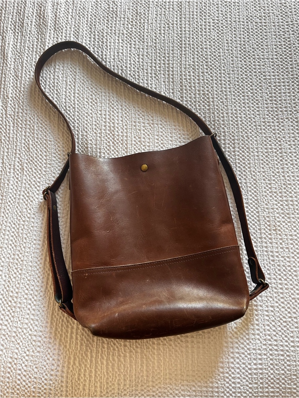Leather Crossbody/backpack Messenger Bag